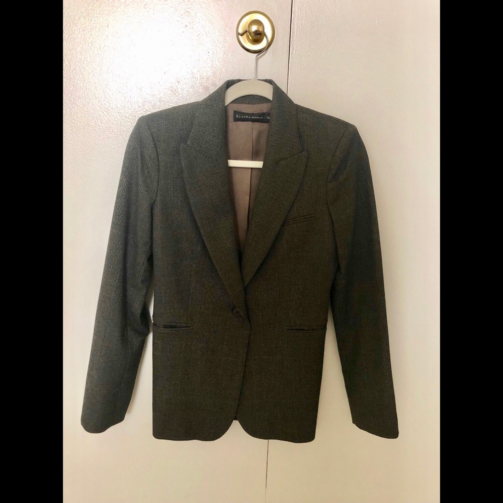 Zara dark gray blazer - size small - good as new!